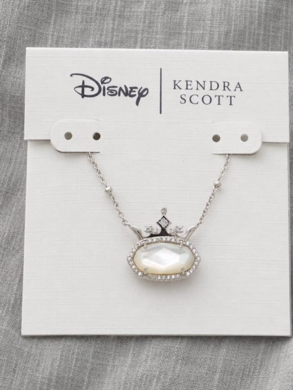 Kendra Scott Elisa Princess Silver Ivory Mother-of-Pearl Necklace